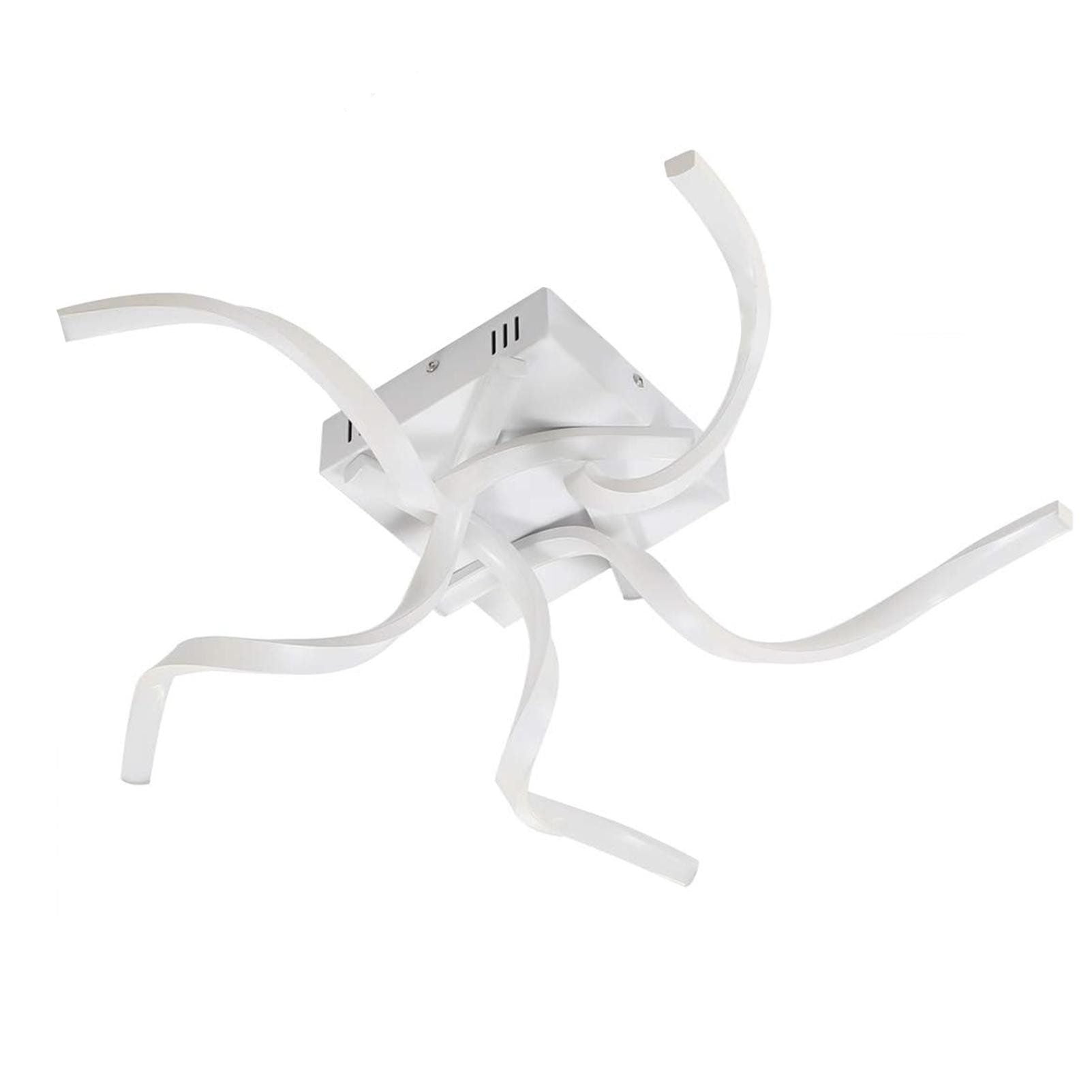 ZMH Lampada da soffitto plafoniera LED moderna 65cm forma onda telecomando per soggiorno