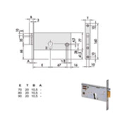Elettroserratura Inf.Fasce All 14351-70-0 Cisa