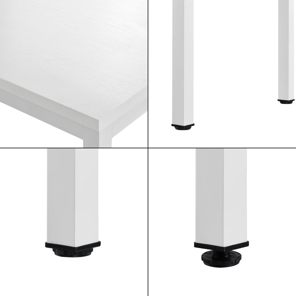 Scrivania Odense con Gambe in Acciaio e Piedini Regolabili 75 x 120 x 60 cm - Bianco [en.casa]