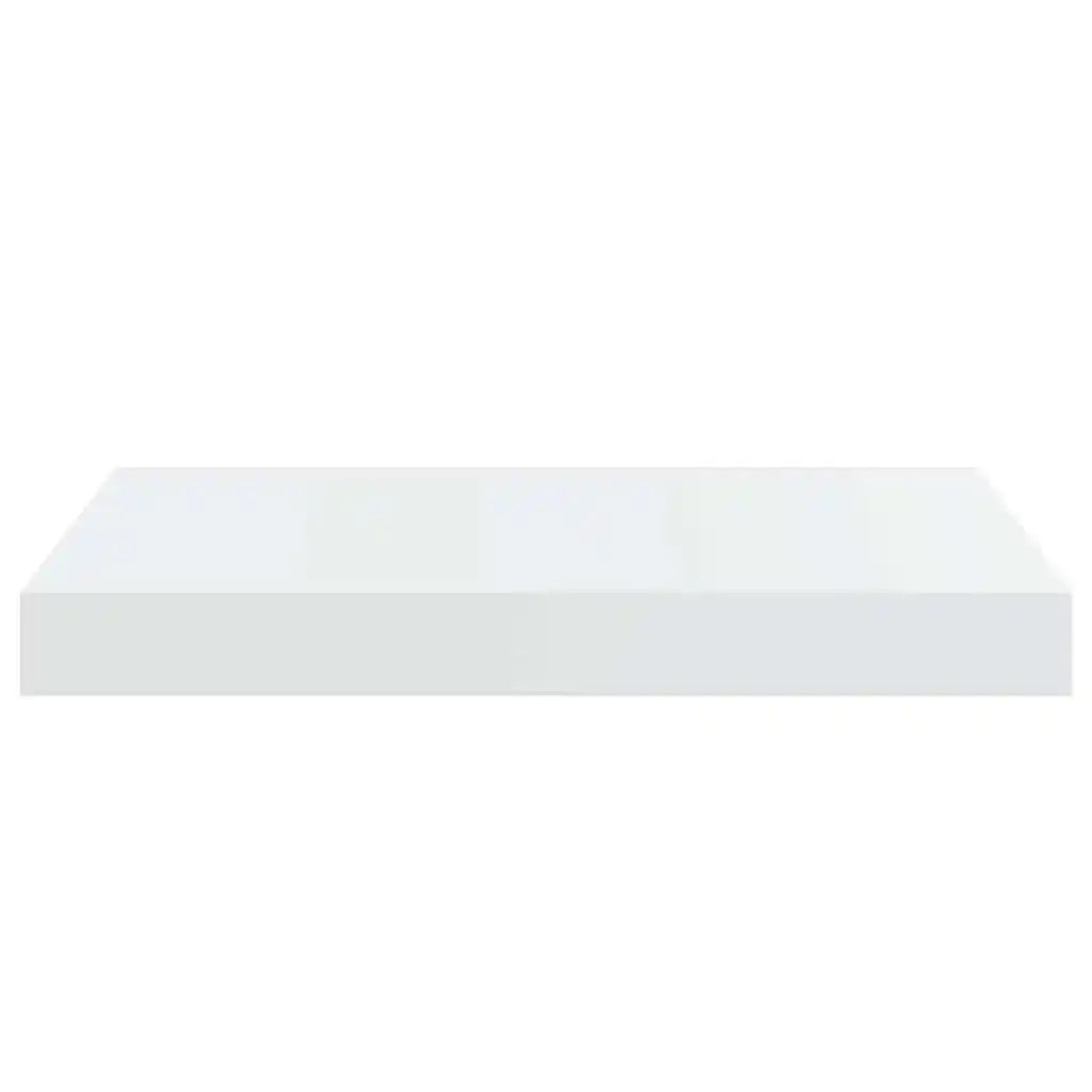Scaffali a Parete 2 pz Bianco Lucido 40x23x3,8 cm in MDF 323743