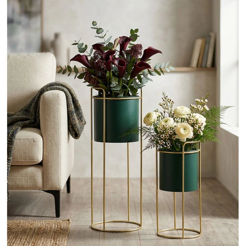 Porta Vasi Grent Slim Set 2 Pz cm ø 24x70-19,5x45