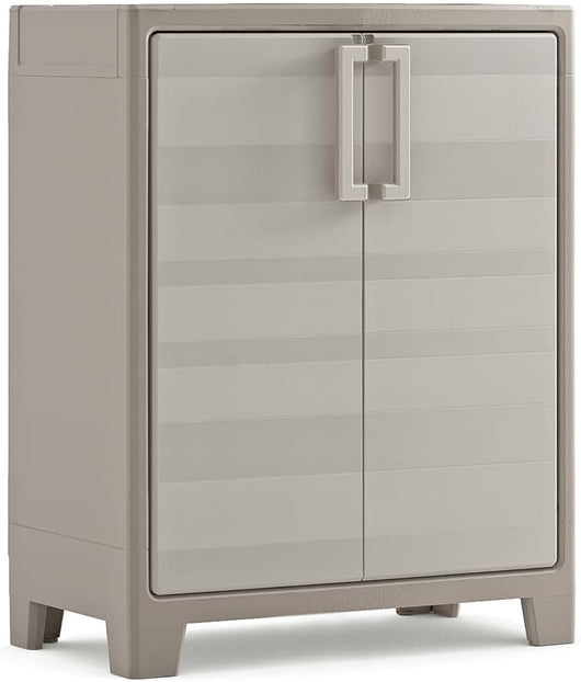 Armadio 2 Ripiani 80x44x100 cm Keter Gulliver Basso XL Sabbia e Beige