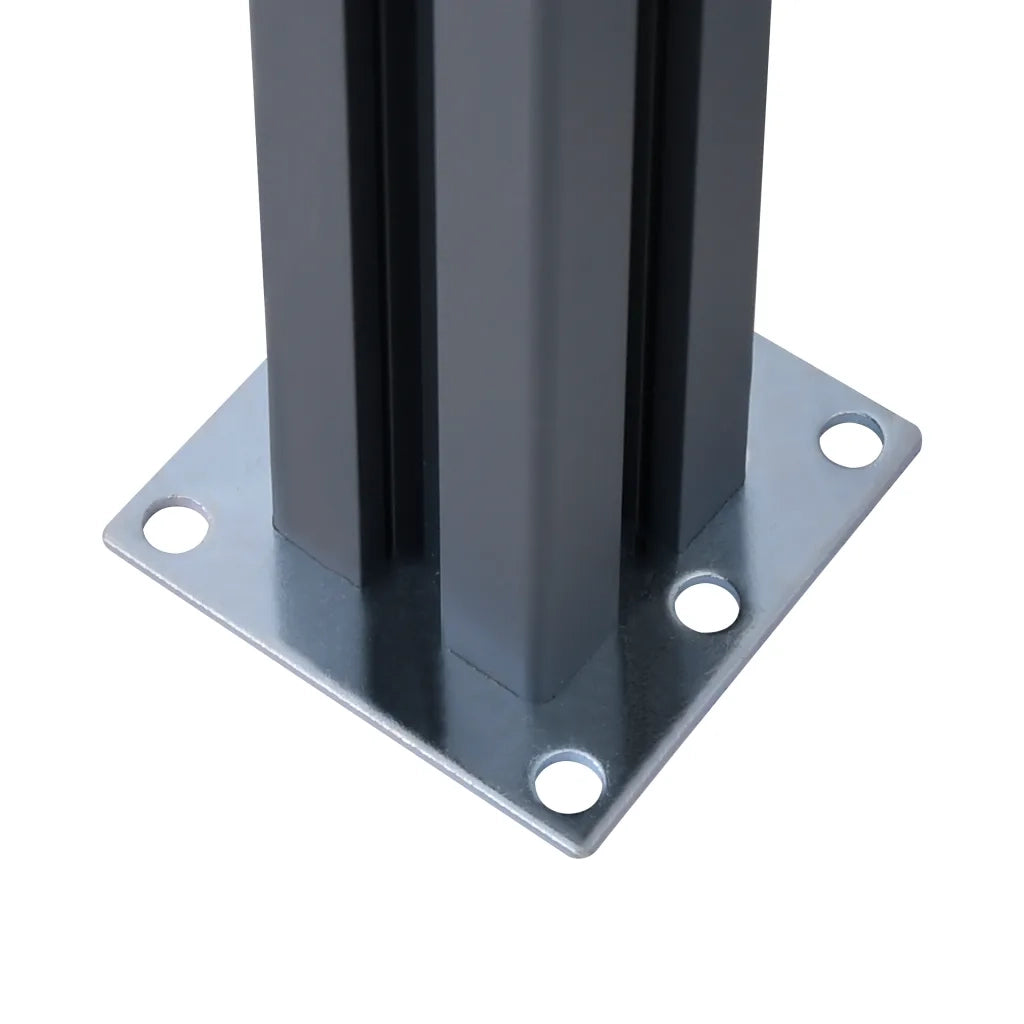 Pali di Recinzione 2 pz Grigio Scuro 185 cm in Alluminio CFW3586636