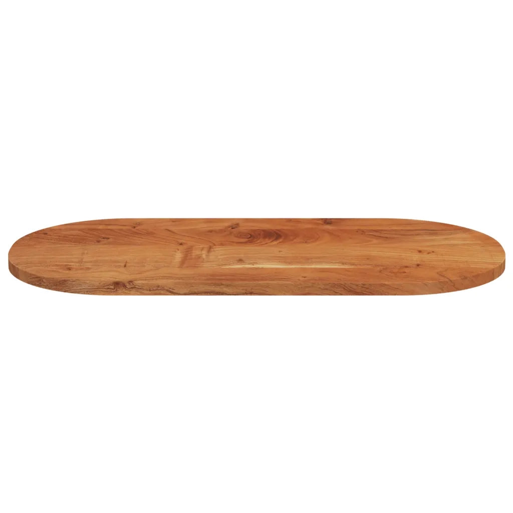 Piano Tavolo 100x50x2,5 cm Ovale in Legno Massello di Acacia 370086