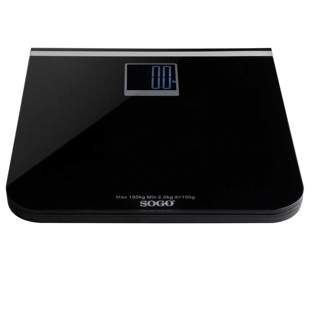 Bilancia pesapersone digitale elettronica, display LCD retroilluminato, capacità 150kg, risoluzione 100g bagno - SOGO