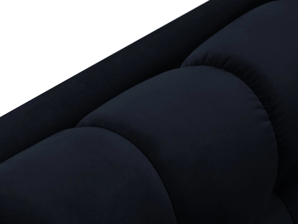 Cosmopolitan Design - Chaise longue destra "Bali" in velluto blu scuro 