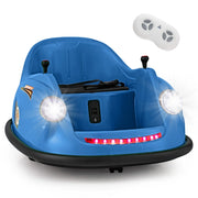 Auto elettrica per bambini 12V con telecomando, Auto da urto alimentata a batteria con luci LED rotazione a 360¡ã Blu