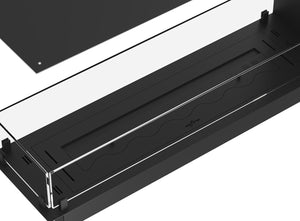 Camino a Bioetanolo da Incasso 100x30x60 cm Infire U1000 Slim Nero