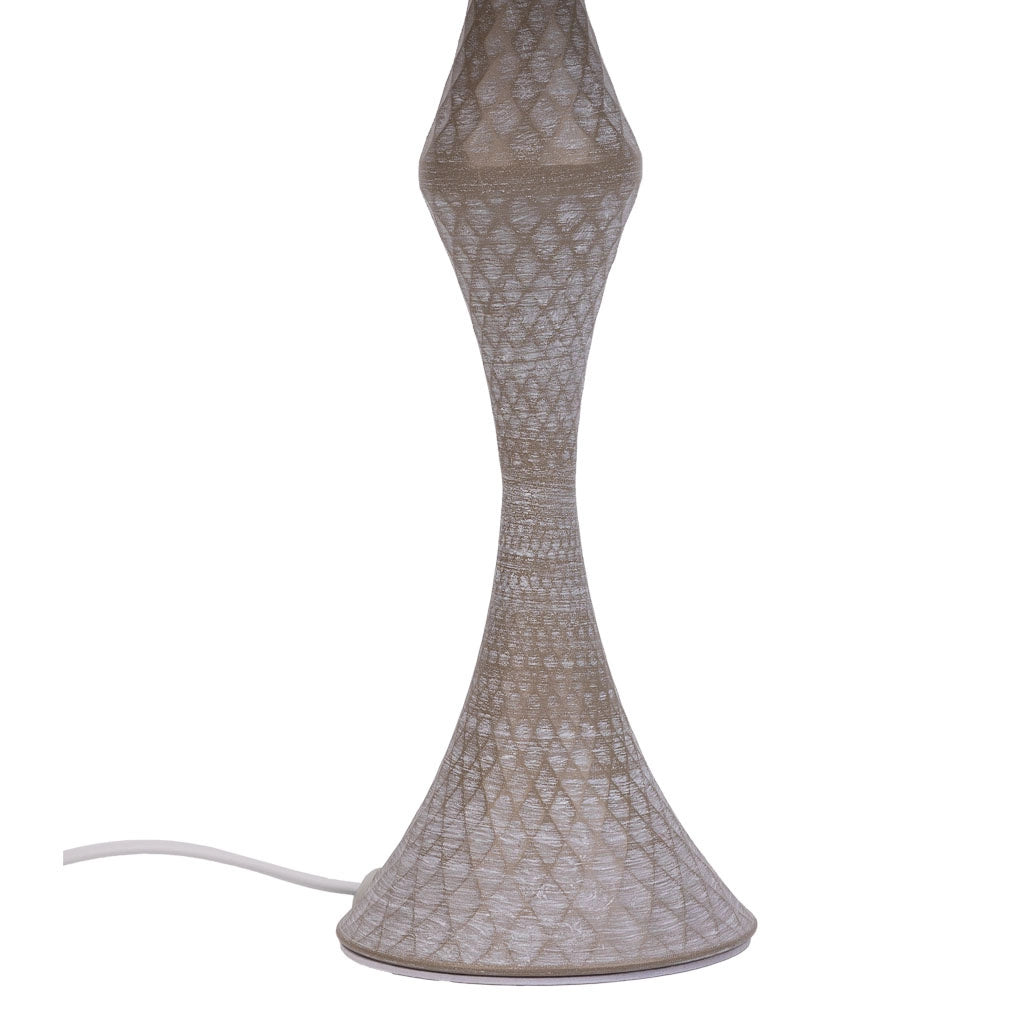 Lampada da tavolo in metallo grigio 23x23x46h