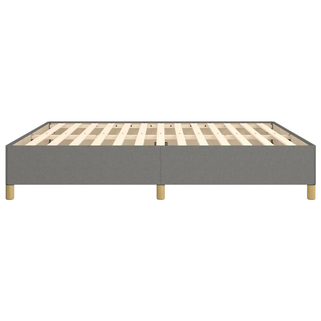 Struttura Letto a Rete a Molle-Giroletto Grigio Scuro 160x200 cm Tessuto 131055