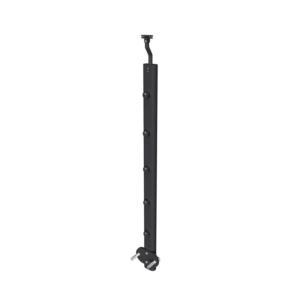 Ringhiera Balaustra in Alluminio Nero Opaco 200x100cm per interni ed esterni a Fissaggio a Parete
