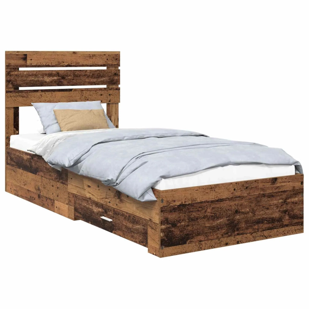Struttura del letto con cassetto con testiera Legno multistrato