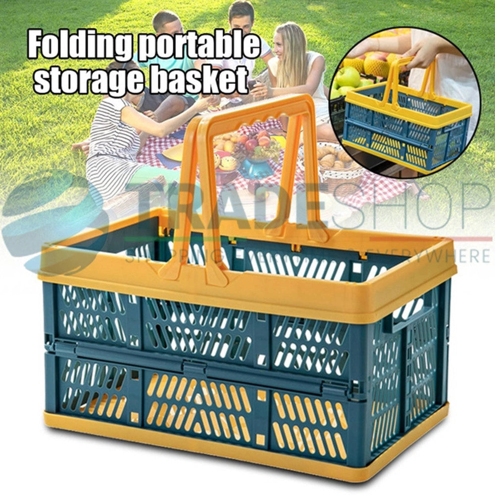 Trade Shop - Cesto Contenitori Cestino Portaoggetti Organizer Cassetta Pieghevole Impilabile -