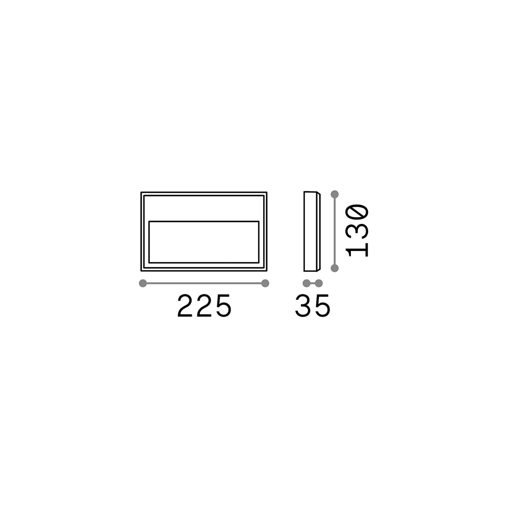 Appliques - Lampade Da Parete Febe-1 Metallo Antracite Led 6W 3000K Luce Calda