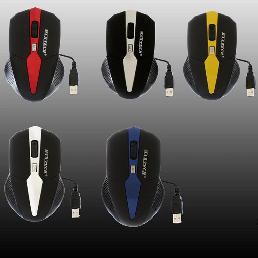 Trade Shop - Mouse Usb 2.0 Ottico Con Filo Per Computer Notebook Pc Portatile New Maxtech M-z002 -