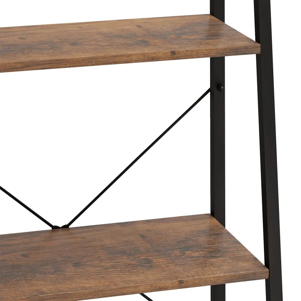Scaffale Autoportante 3 Ripiani Marrone Scuro Nero 56x35x108 cm 336362