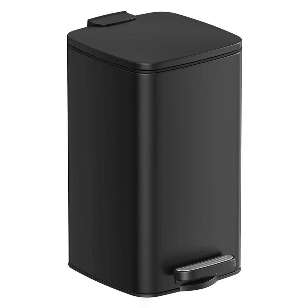 Cestino per il bagno cestino a pedale con coperchio 6 litri per piccoli spazi chiusura ammortizzata nero 12_0007255
