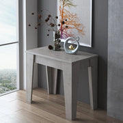 Gizio, Consolle Allungabile Allungabile, 305.6x90x75.2h cm Grigio Cemento