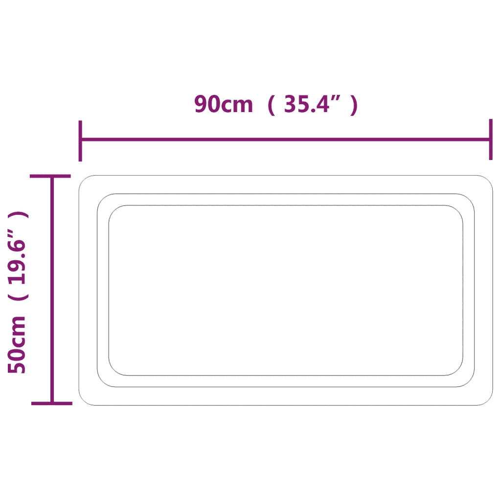 Specchio da Bagno con Luci LED 50x90 cm cod mxl 67733
