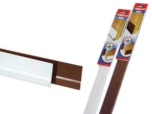 PARAFREDDO ADESIVO IN PVC FLESSIBILE CON FELTRO PER PORTE- - cm.100, colore marrone - 50 pezzi GEKO