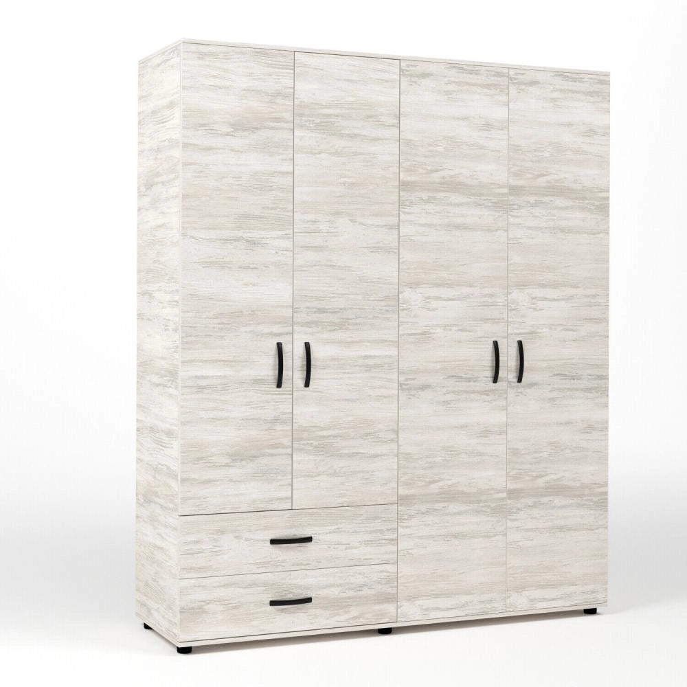 Kit Armadio 4 Ante con 2 Cassetti 160x52x205 cm