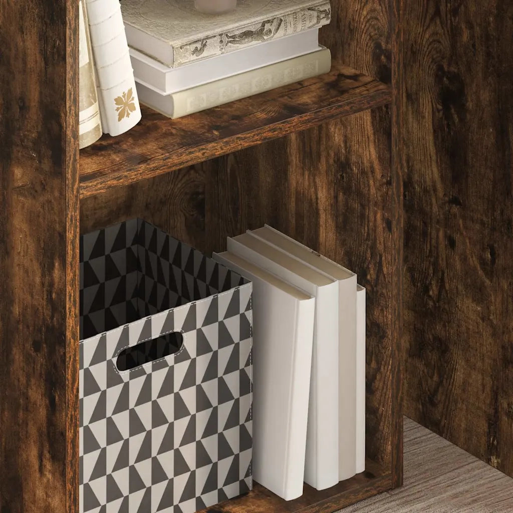 Libreria Rovere Fumo 40x30x77 cm in Legno Multistrato