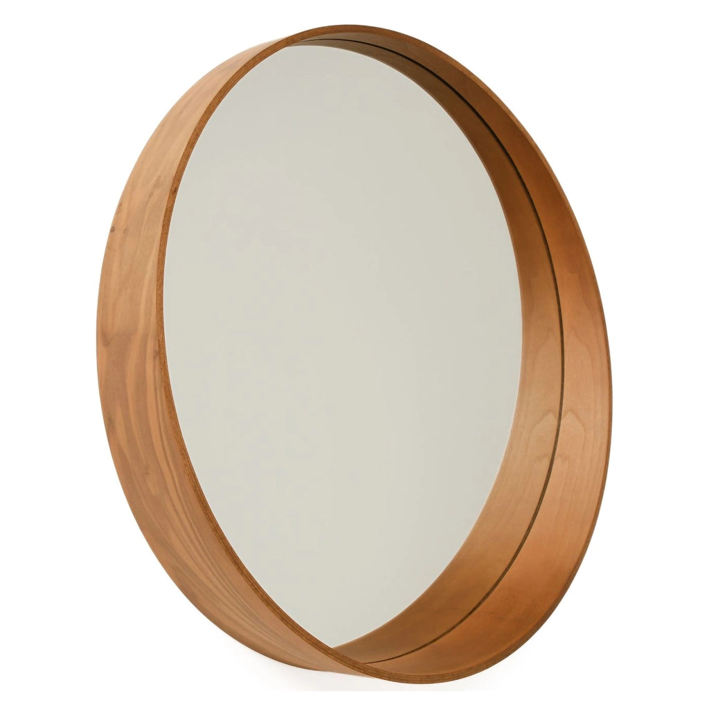 Frentani, Specchio Forma Rotondo, 80x80h cm Marrone Noce