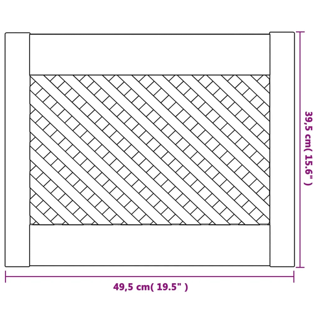 Ante con Design a Reticolo 2 pz 49,5x39,5 cm in Legno di Pino 372788