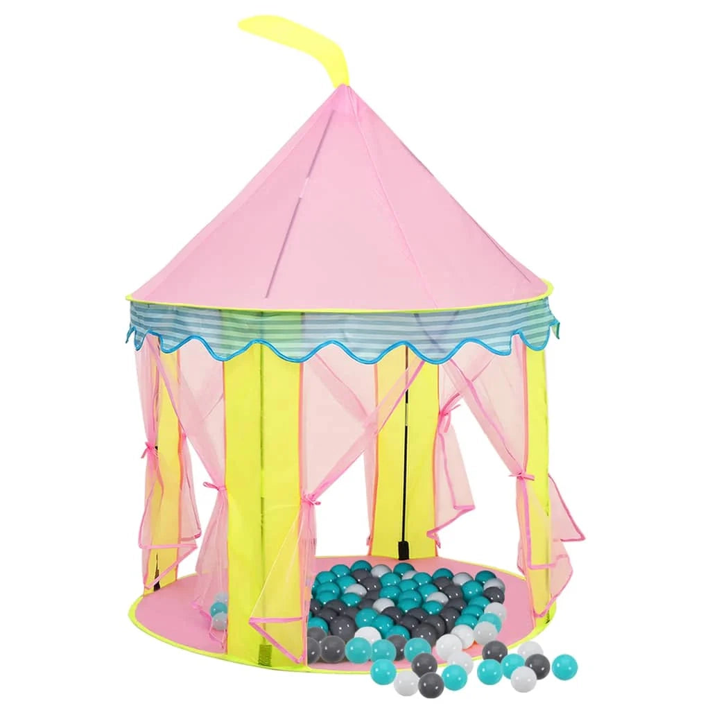 Tenda da gioco per bambini con 250 palline 100 x 100 x 127 cm rosa 02_0005125