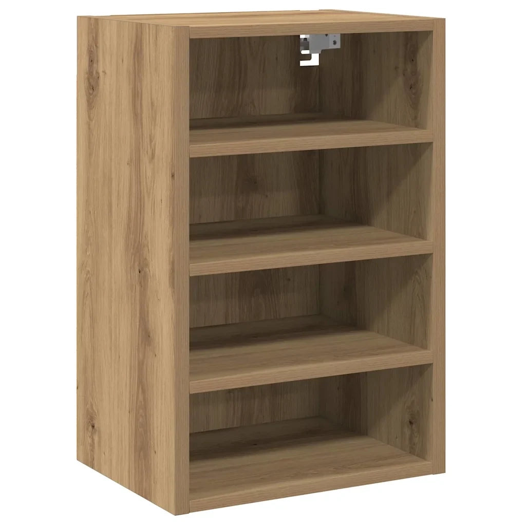 Mobiletto a parete ottimizzatore di spazio 40 x 29,5 x 60 cm finitura in rovere ingegnerizzato realizzato artigianalmente 02_0050455