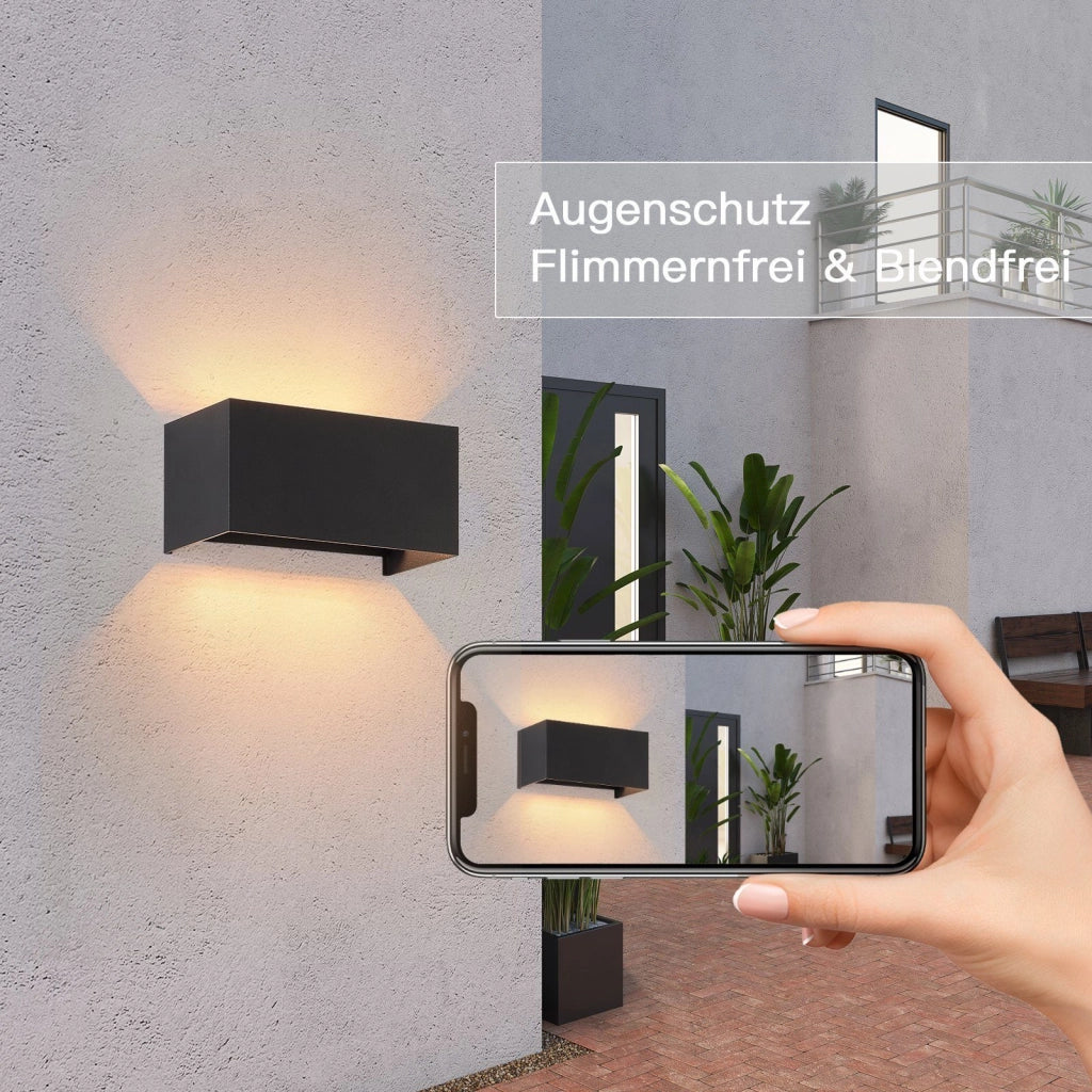 ZMH Applique da parete a LED per interni Applique da parete per esterni G9 bianco caldo IP65