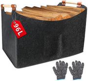 Borsa di stoccaggio XXL 96 l - Borsa pieghevole - Tela - Manico in legno - Guanti - Resistente alle abrasioni e agli urti - Borsa di trasporto