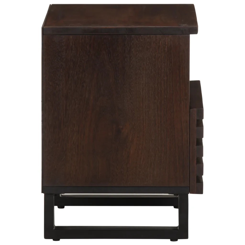 Comodini 2pz 40x34x46 cm in Legno Massello di Mango 377471