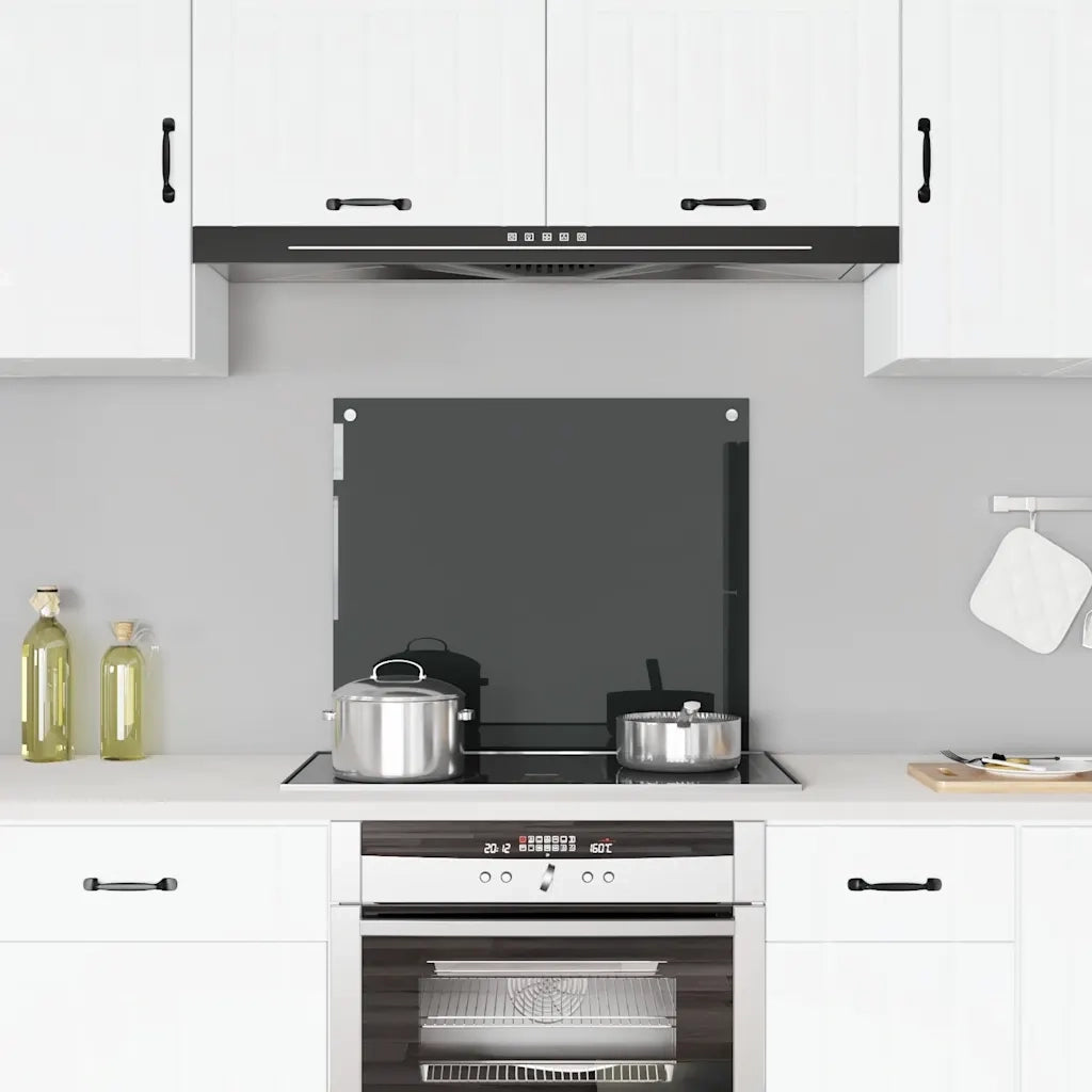 Paraschizzi per Cucina Nero 70x60 cm in Vetro Temperato CFW1532083