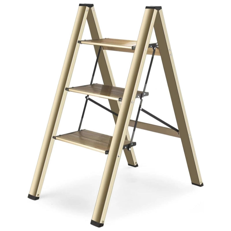 Scaletta Pieghevole 3 Gradini Antiscivolo Portatile ¨C MINIMAL ¨C Leggera, Portata 150 kg
