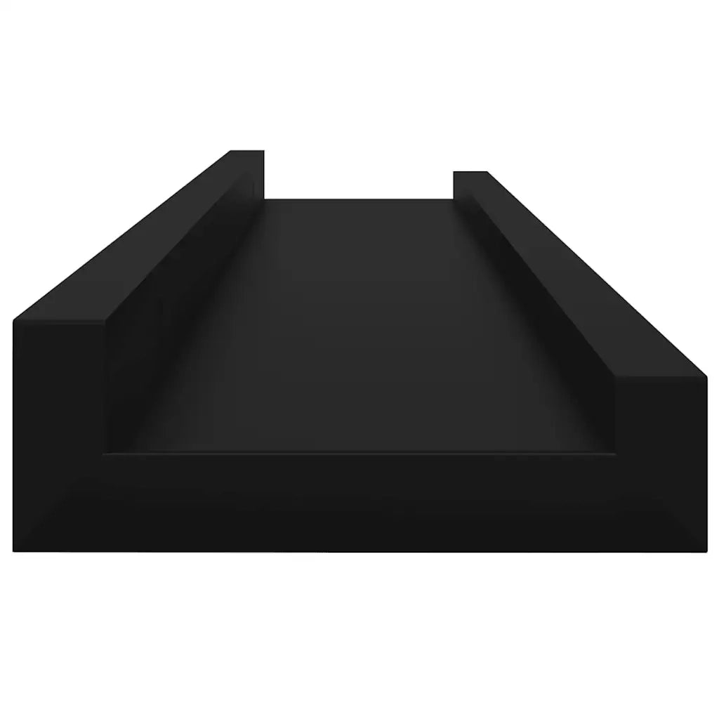 4 pz Mensole da Parete | Scaffali a Parete | Ripiano a parete Nere 60x9x3 cm