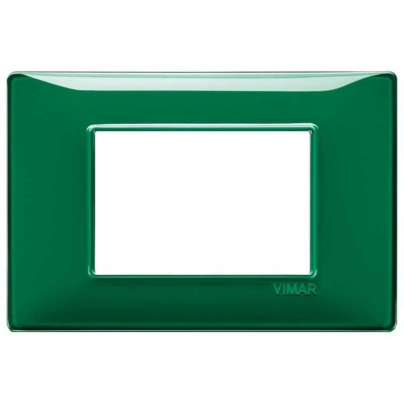 14653.47 Placca 3 Moduli Reflex Smeraldo Plana