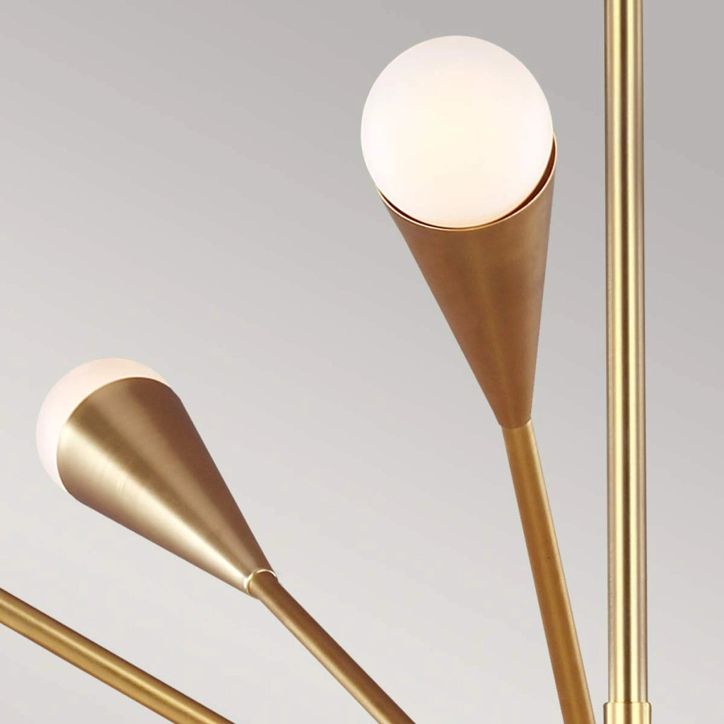 Lampadario moderno ottone ossidato Jax 10xG9 Feiss