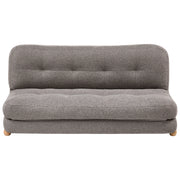 Divano letto grigio scuro rivestimento in finto lino gambe in legno 2 posti funzione letto trapuntato soggiorno camera da letto camera degli ospiti
