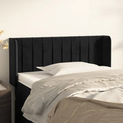 Testiera ad Orecchio-Testata con Orecchie Nera 93x16x78/88 cm in Velluto 350592