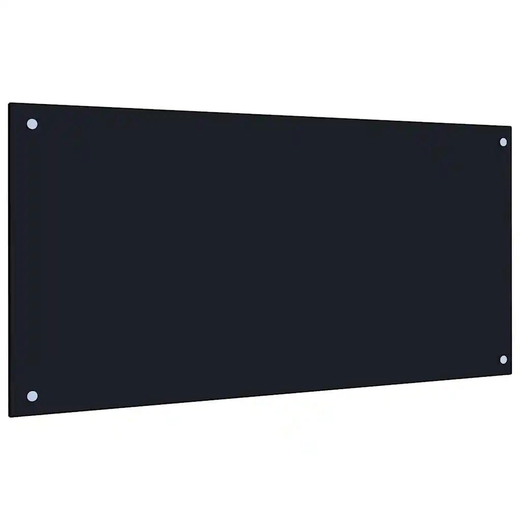Schienale da cucina 2 pcs Nero 100 x 50 cm vetro temperato 3415441