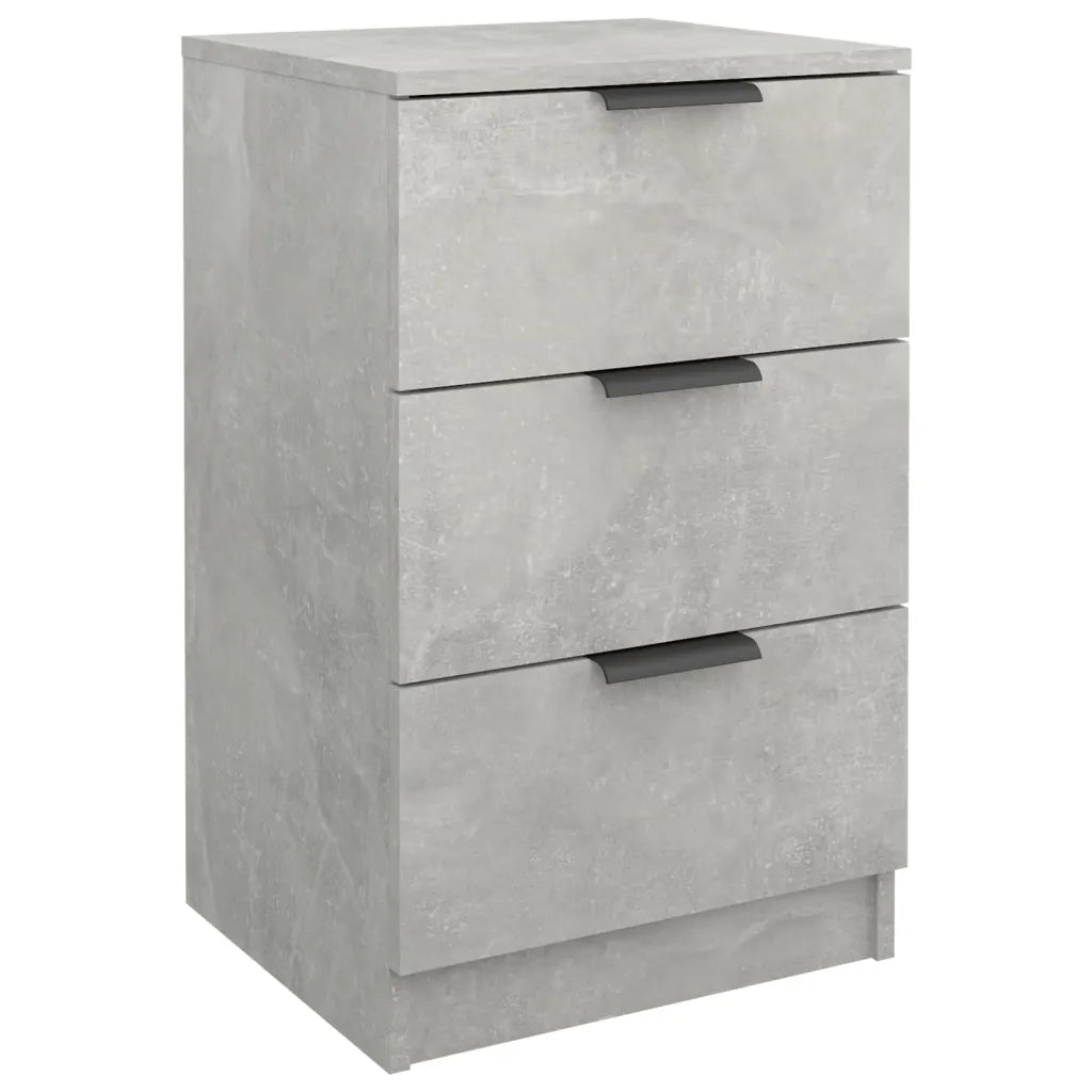 Comodino | Armadio da Notte | Mobiletto da notte Grigio Cemento 40x36x65 cm