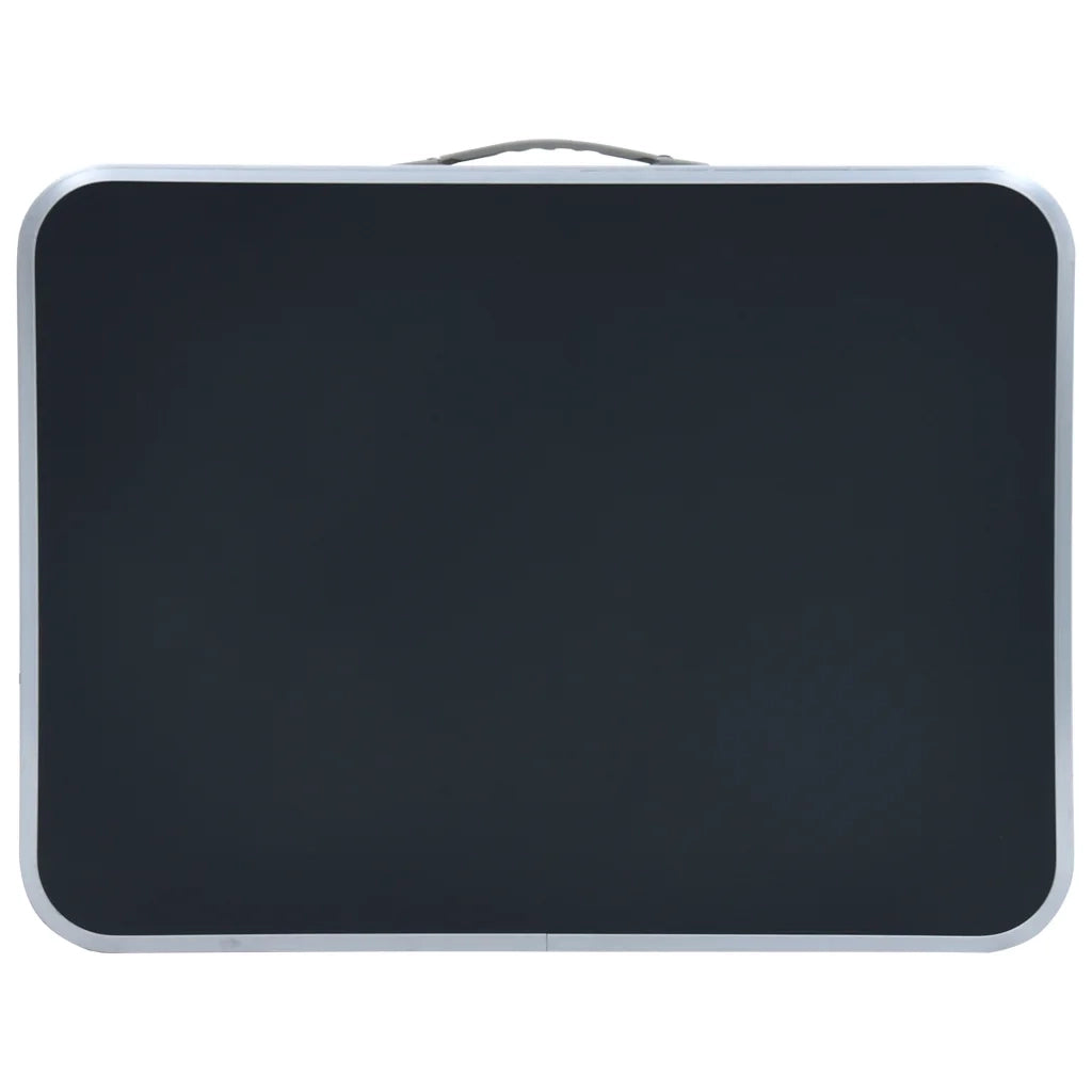 Tavolo Pieghevole da Campeggio Grigio in Alluminio 60x45cm 48180