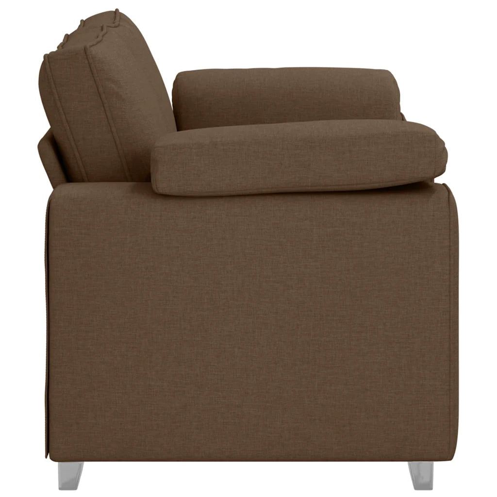 Divano a due posti Marrone 160 cm Tessuto 4105221