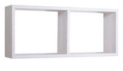 Mensola Rettangolare 2 Scomparti da Parete 70x30x23,7 cm in Fibra di Legno Morgana Maxi Rovere Sbiancato