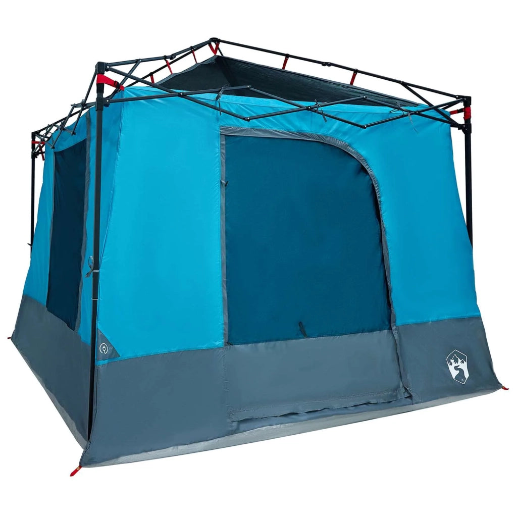 Set di Tende da Campeggio con tetto 2 pcs Blu Taffeta e Tessuto