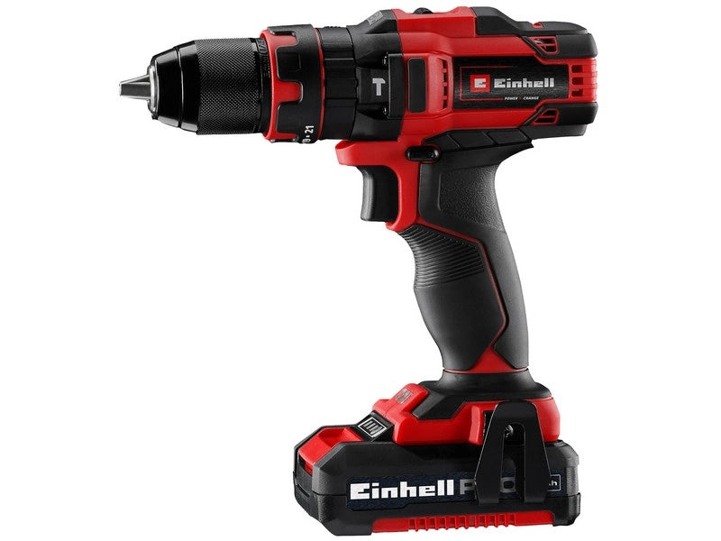Einhell TRAPANO AVVITATORE A BATTERIA TE-CD 18/40 Li-i +64 (1x2,0Ah)  Con valigetta e accessori