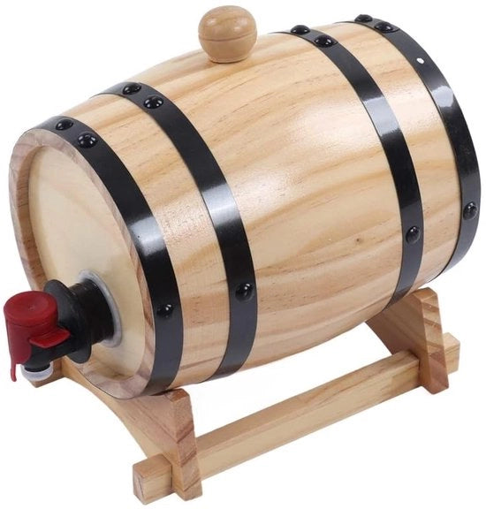 Contenitore per Vino in Legno - Mezzo Contenitore per Vino - Contenitore per Vino e Fiori - Contenitore per Vino e Piante - Contenitori per Vino - Capacità 5 Litri - Vaso in Legno