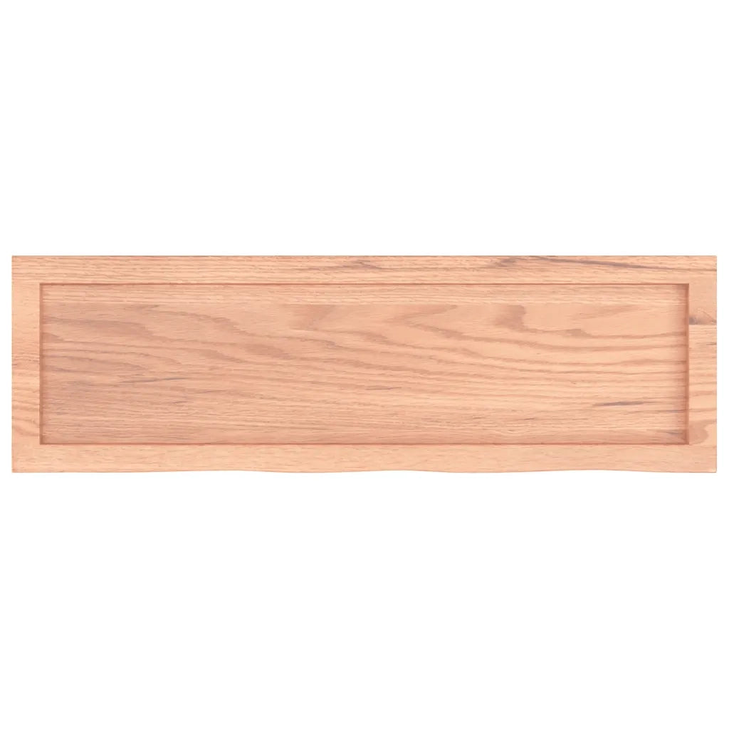 Piano Bagno Marrone 100x30x(2-6) cm Legno Massello Trattato 3156127