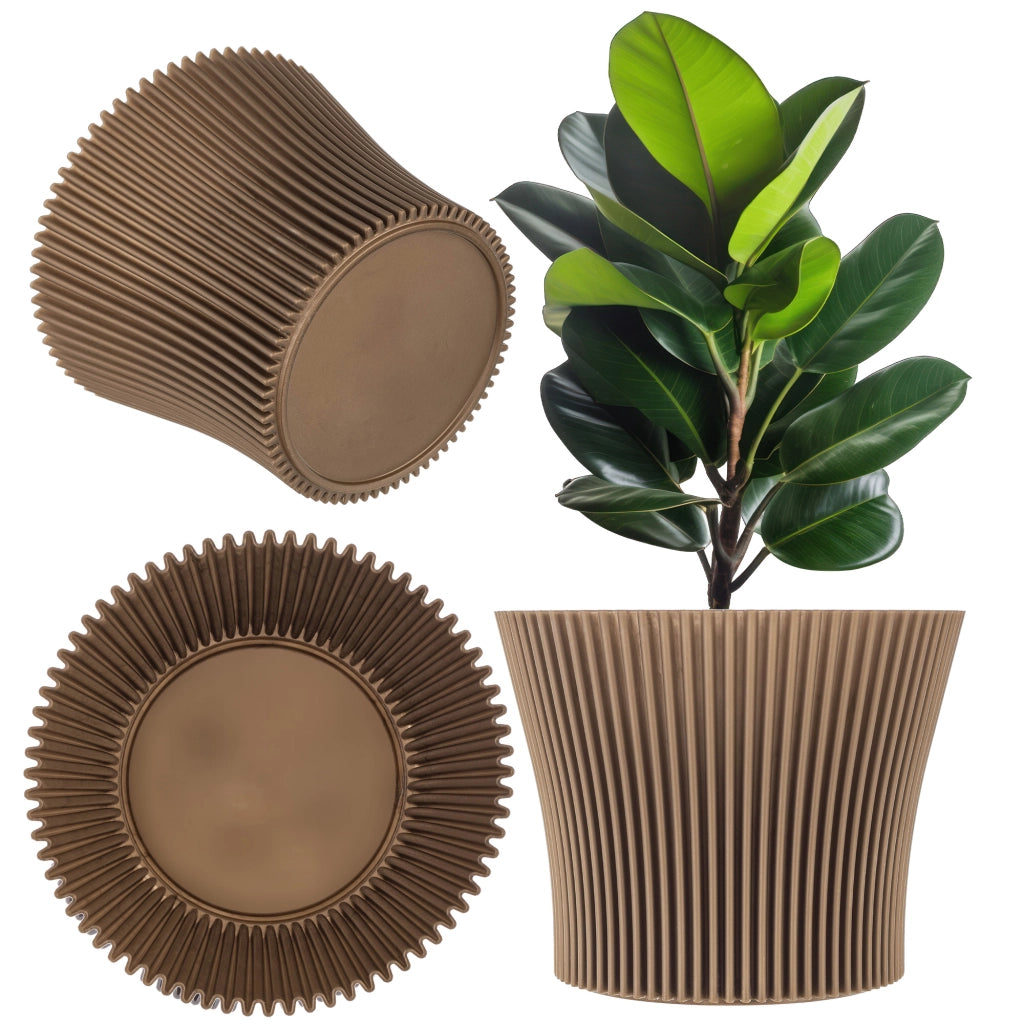Vaso da fiori KADAX 13 cm, copripianta, vaso da fiori in plastica color oro